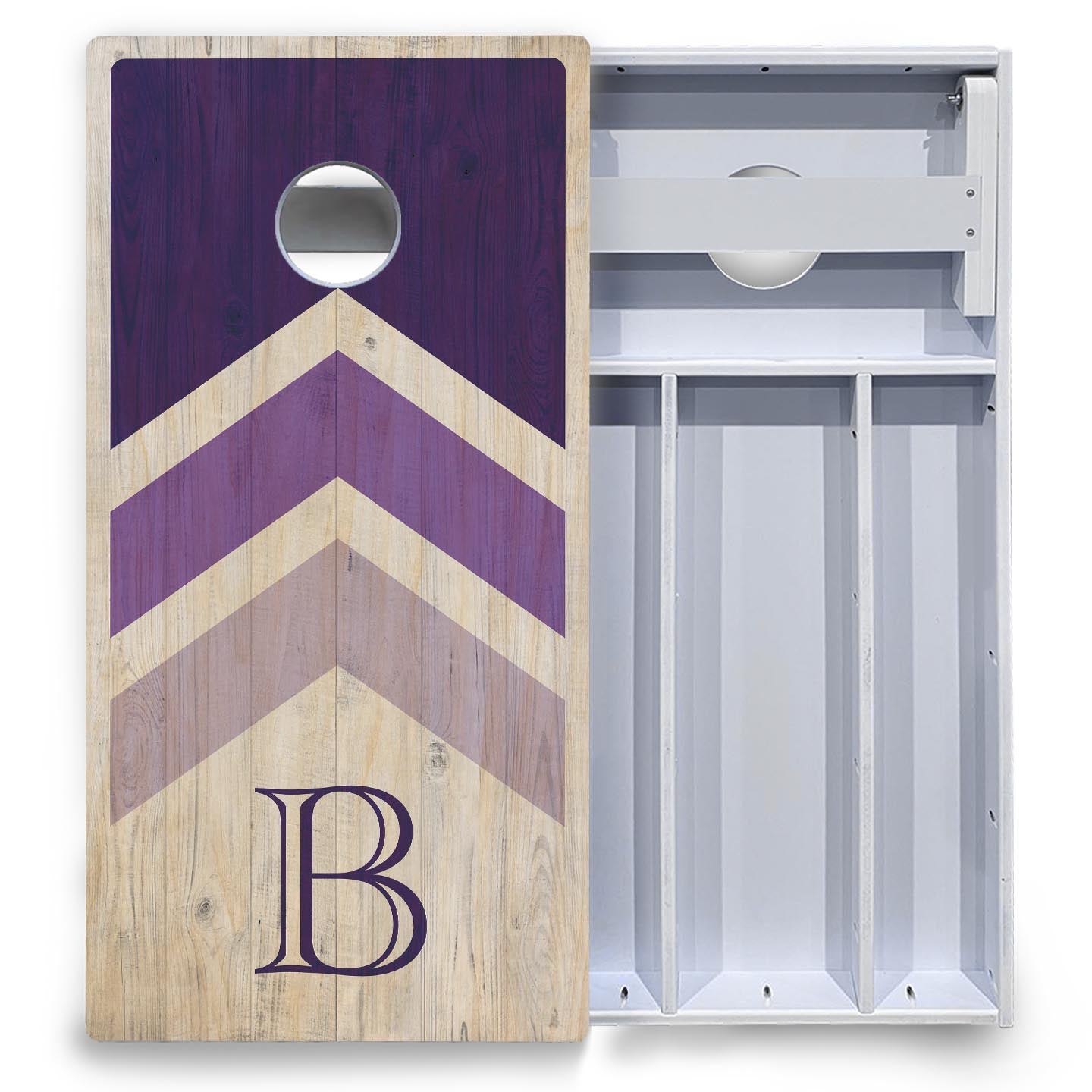 Purple Wedding Arrows Cornhole Boards - All Weather Series