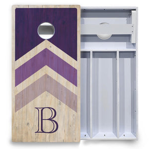 Purple Wedding Arrows Cornhole Boards - All Weather Series