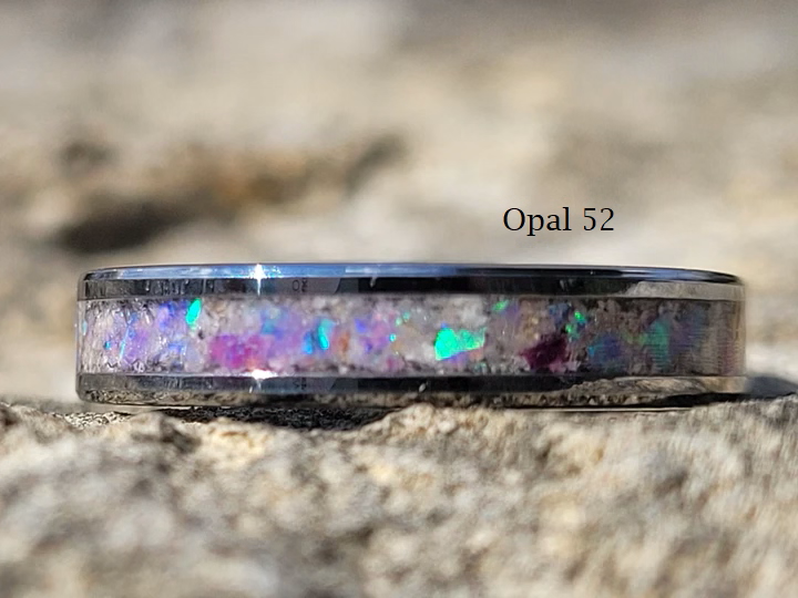 The Taz Opal and Ash Memorial Ring by Cotton Street Art Company, handmade jewelry detail photo 10