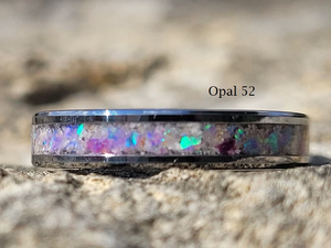 The Taz Opal and Ash Memorial Ring by Cotton Street Art Company, handmade jewelry detail photo 10