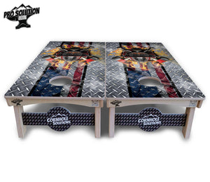 Firefighter Cornhole Boards - Pro Solution Elite Series
