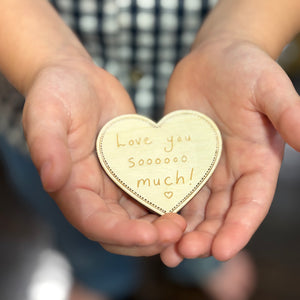 Personalized Wood Pocket Reminders, Custom Engraved Box, Handwriting Keepsake, Back to School Gift
