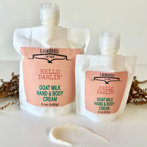 Farmhouse Lather Hello Darlin Goat Milk Lotion image 2 for Southern handmade bath and body gifts