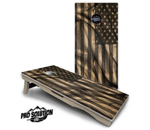 USA Wood Flag Cornhole Boards - Pro Solution Lite Series