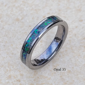The Taz Opal and Ash Memorial Ring by Cotton Street Art Company, handmade jewelry detail photo 7