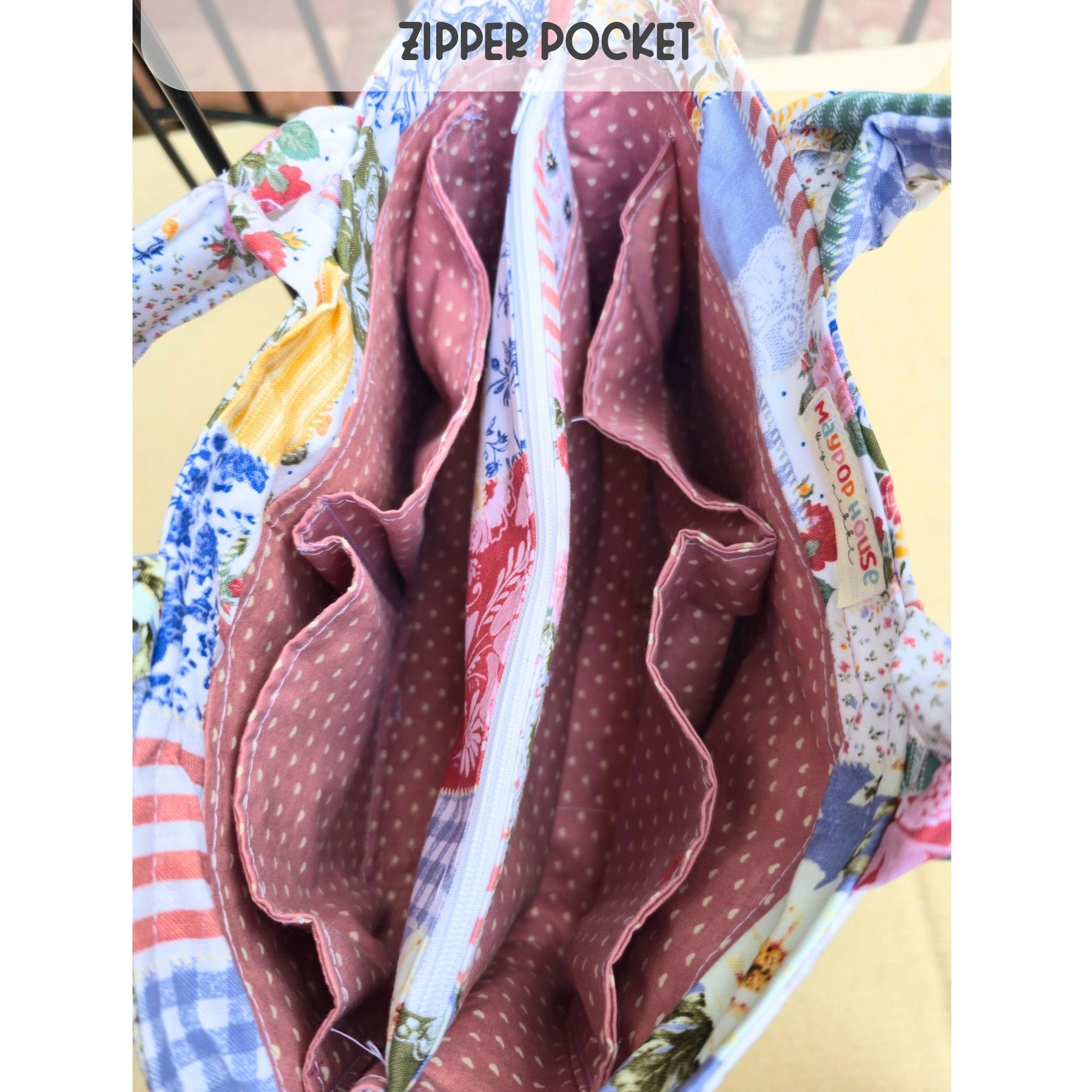 Detail view 3 of the Bible journaling organizer tote by Maypop House Designs