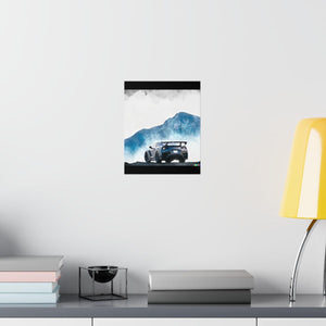 Nissan GTR water color Matte Vertical Posters