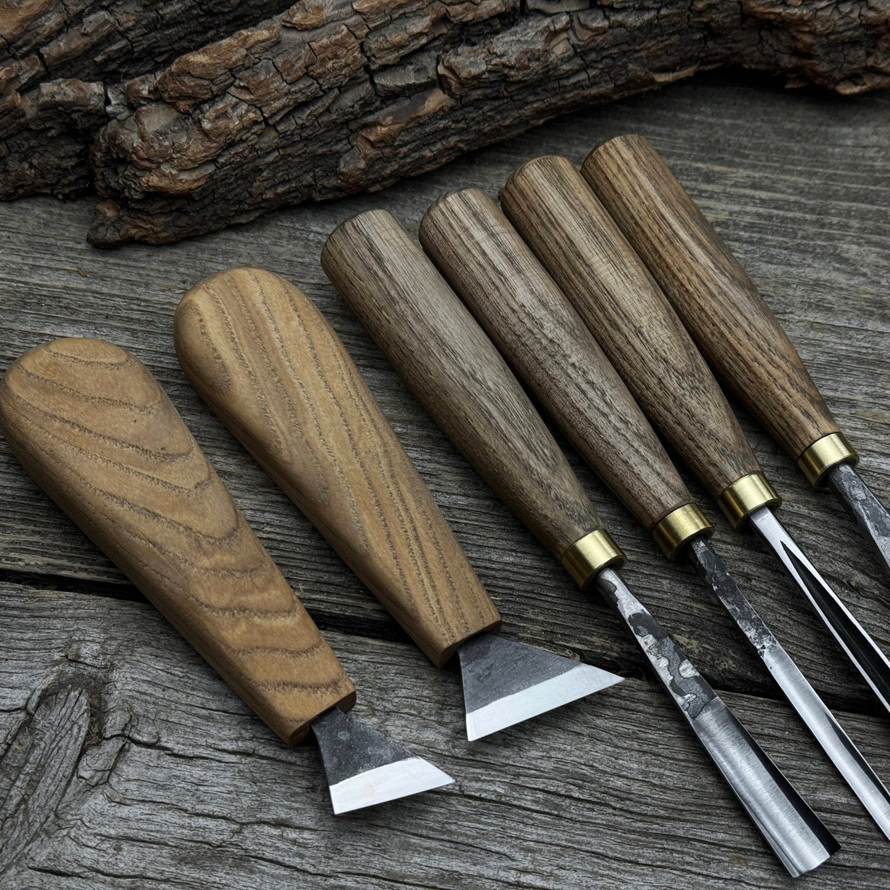 6-Piece Wood Carving Tool Set – Knives, Gouges & Chisels for Detail Work detail view by Sharky Forged Steel Tools