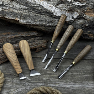 6-Piece Wood Carving Tool Set – Knives, Gouges & Chisels for Detail Work detail view by Sharky Forged Steel Tools