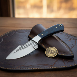 Rasp Blue Resin Skinner with Textured Blade product detail, view 3