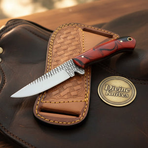 Red Swirl Resin Rasp Skinner with Skinner product detail, view 4