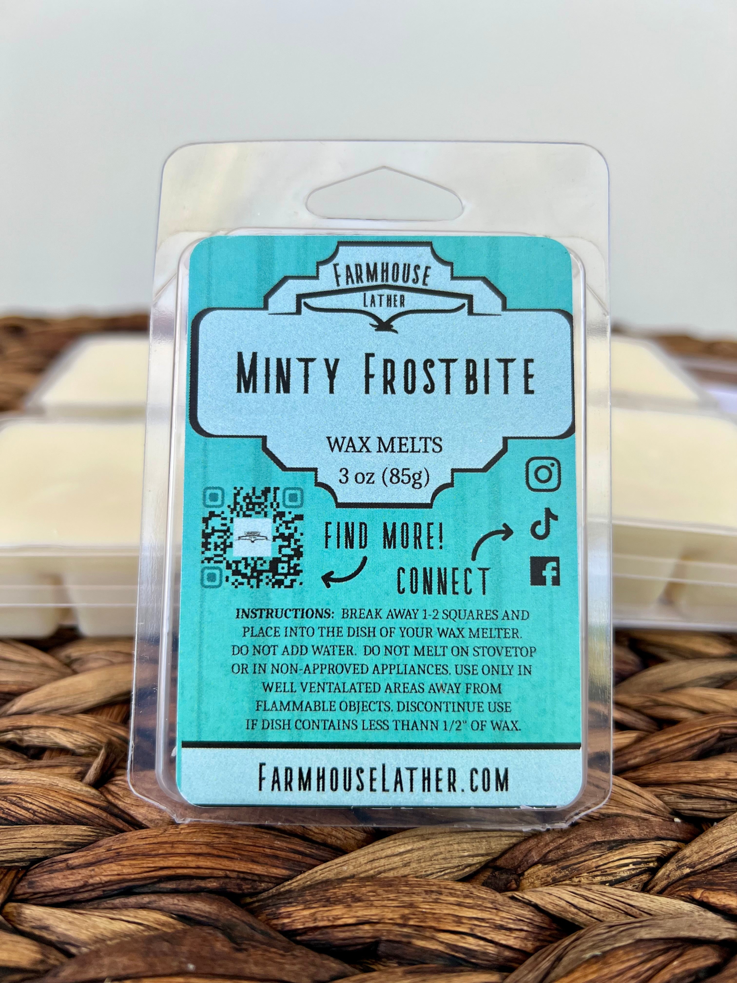 Farmhouse Lather Minty Frostbite wax melt image 1