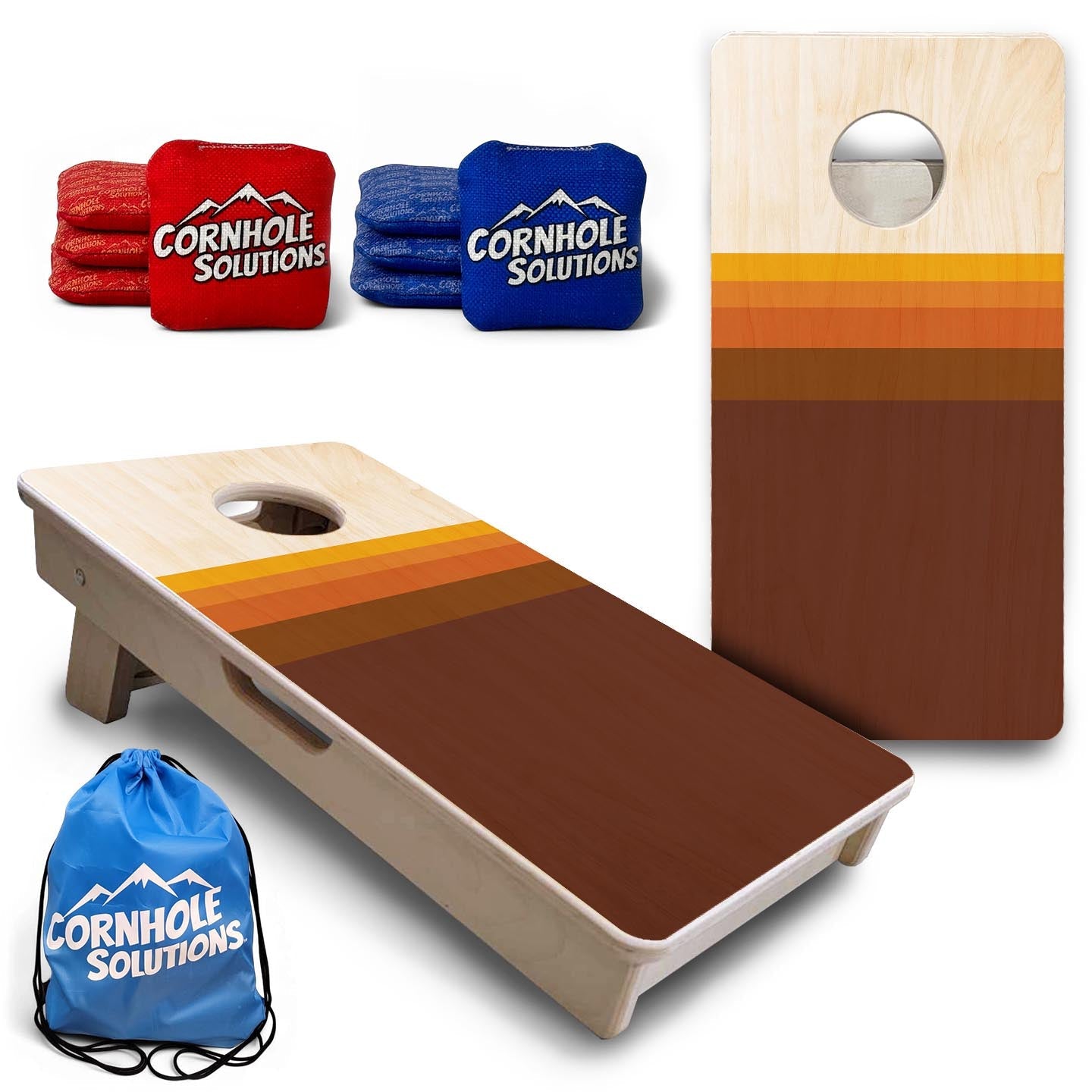 Retro Gradient - Mini or Vacation Size Cornhole Boards by Cornhole Solutions, custom cornhole board main product photo