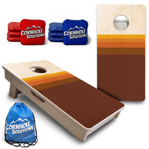 Retro Gradient - Mini or Vacation Size Cornhole Boards by Cornhole Solutions, custom cornhole board main product photo