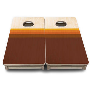 Retro Gradient - Mini or Vacation Size Cornhole Boards by Cornhole Solutions, custom cornhole board detail photo 2