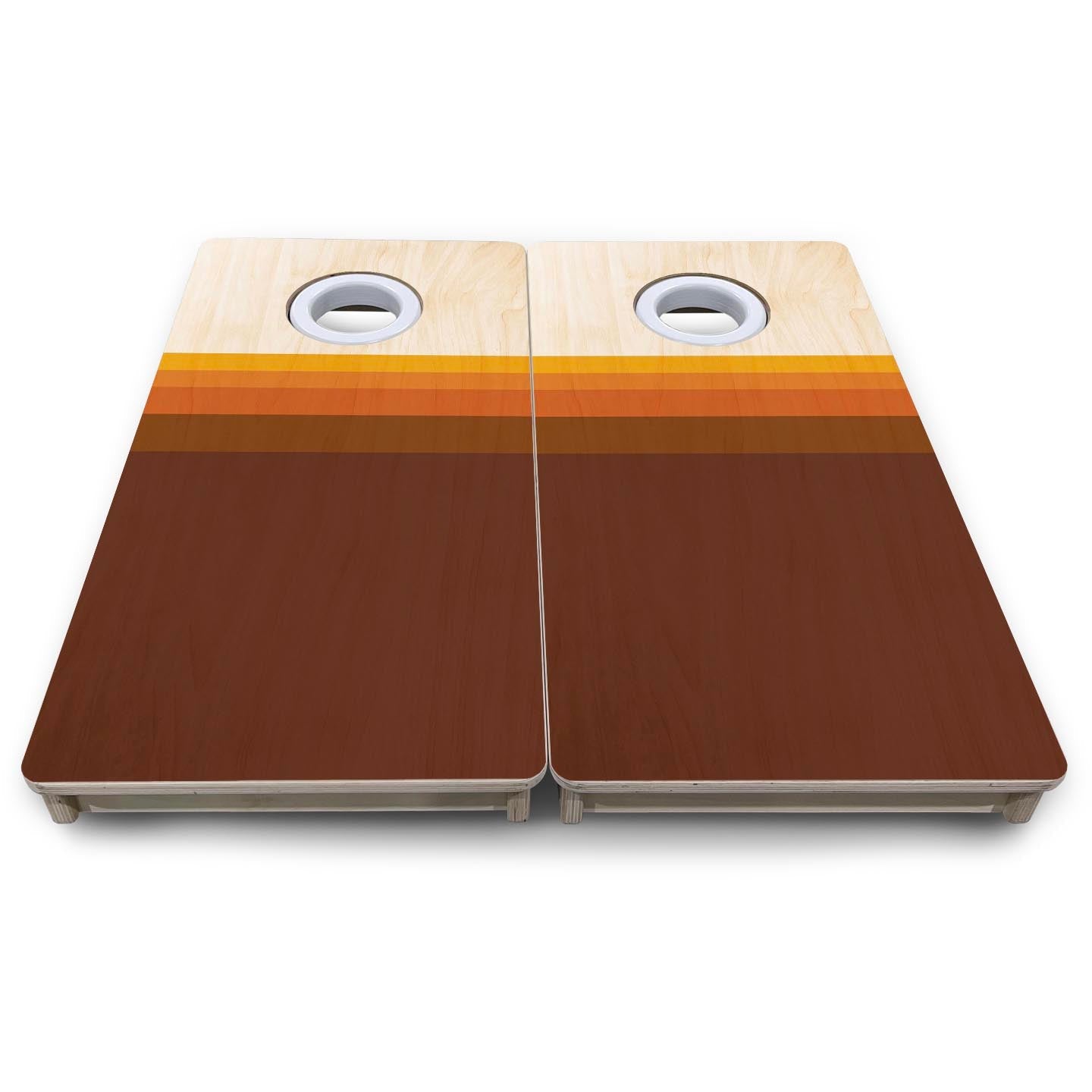 Retro Gradient - Mini or Vacation Size Cornhole Boards by Cornhole Solutions, custom cornhole board detail photo 7