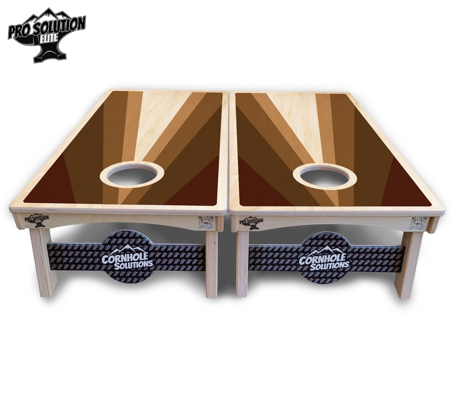 Retro Wood Triangle Cornhole Boards - Pro Solution Elite Series