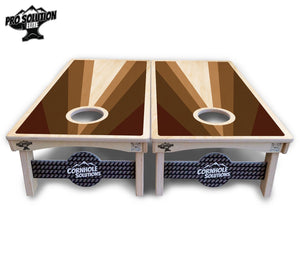 Retro Wood Triangle Cornhole Boards - Pro Solution Elite Series
