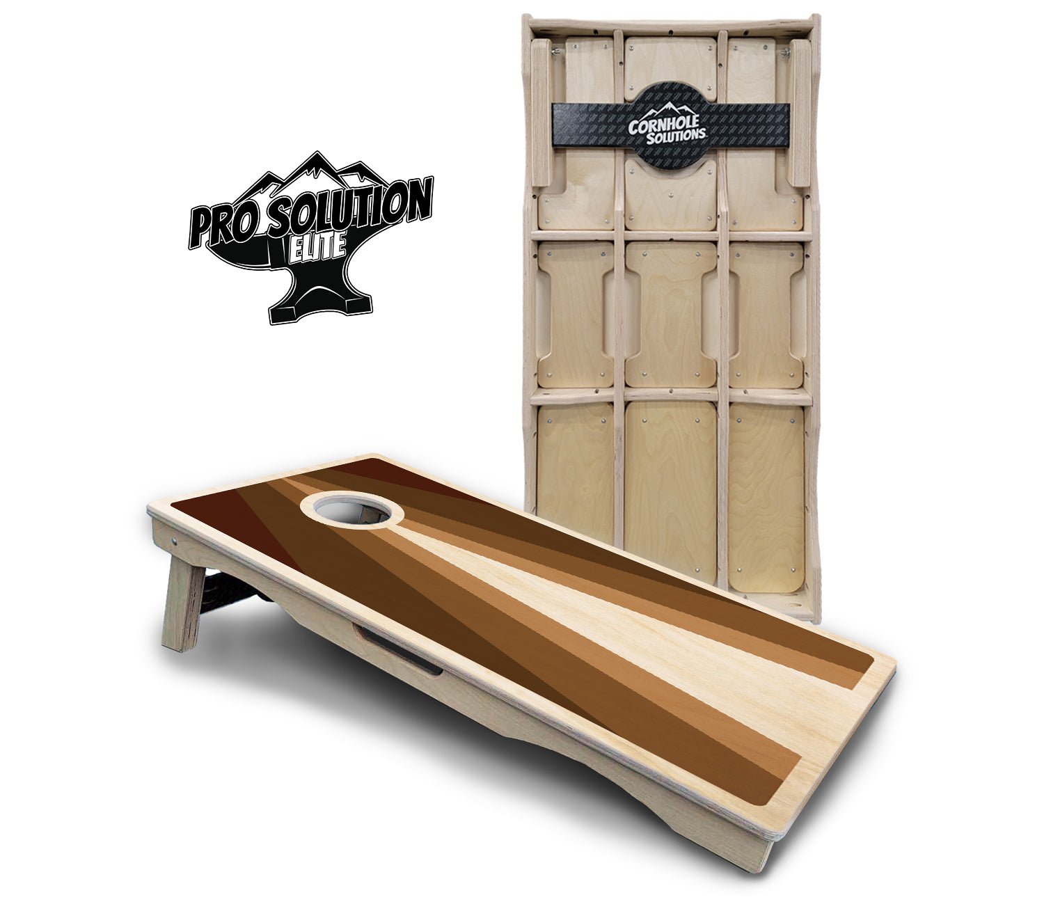 Retro Wood Triangle Cornhole Boards - Pro Solution Elite Series