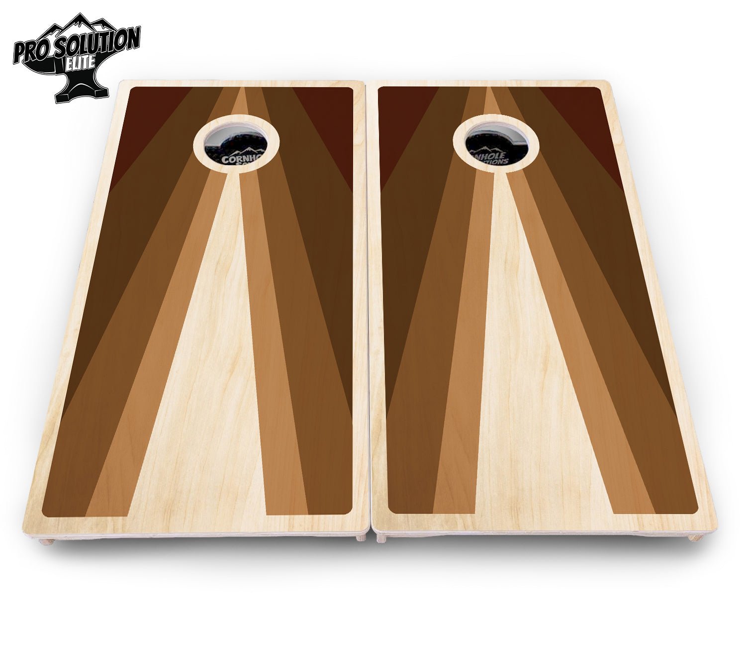 Retro Wood Triangle Cornhole Boards - Pro Solution Elite Series