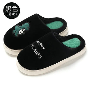 Plush Slipper Happy Dinosaur  Winter Fur Cotton Warm Non Slip Grip by The Mississippi Mermaid Mercantile - view 14