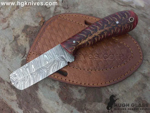 Red Pine Cone Bull Cutter Knife by Divine Knives, product view 4