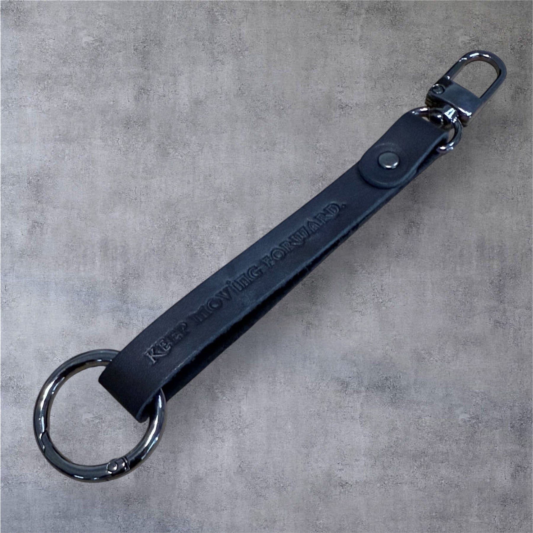Forged By Fire Keychain - Leather & Gunmetal by Forged By Fire — view 5 of 5