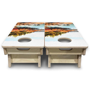 Acadia - Mini or Vacation Size Boards by Cornhole Solutions, custom cornhole board detail photo 4