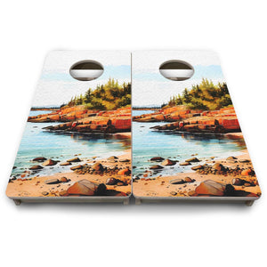 Acadia - Mini or Vacation Size Boards by Cornhole Solutions, custom cornhole board detail photo 9