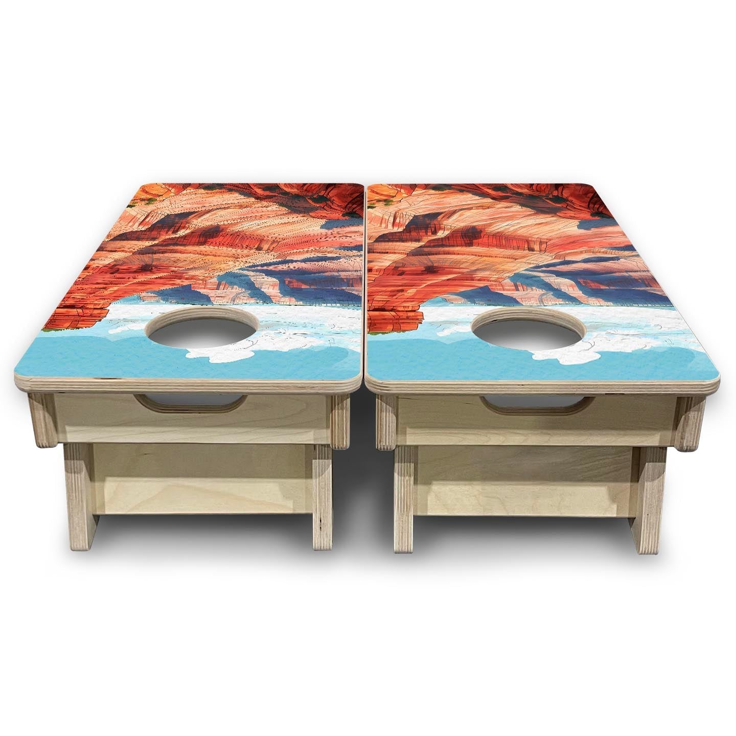 Grand Canyon - Mini or Vacation Size Boards by Cornhole Solutions, custom cornhole board detail photo 4
