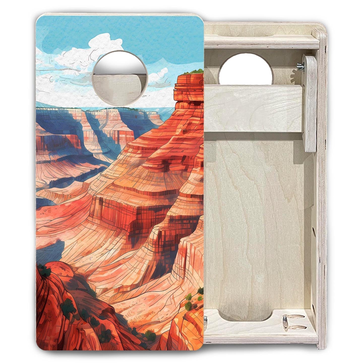 Grand Canyon - Mini or Vacation Size Boards by Cornhole Solutions, custom cornhole board detail photo 6