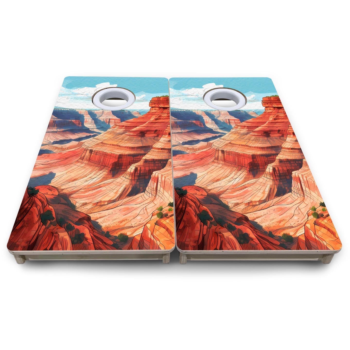Grand Canyon - Mini or Vacation Size Boards by Cornhole Solutions, custom cornhole board detail photo 8
