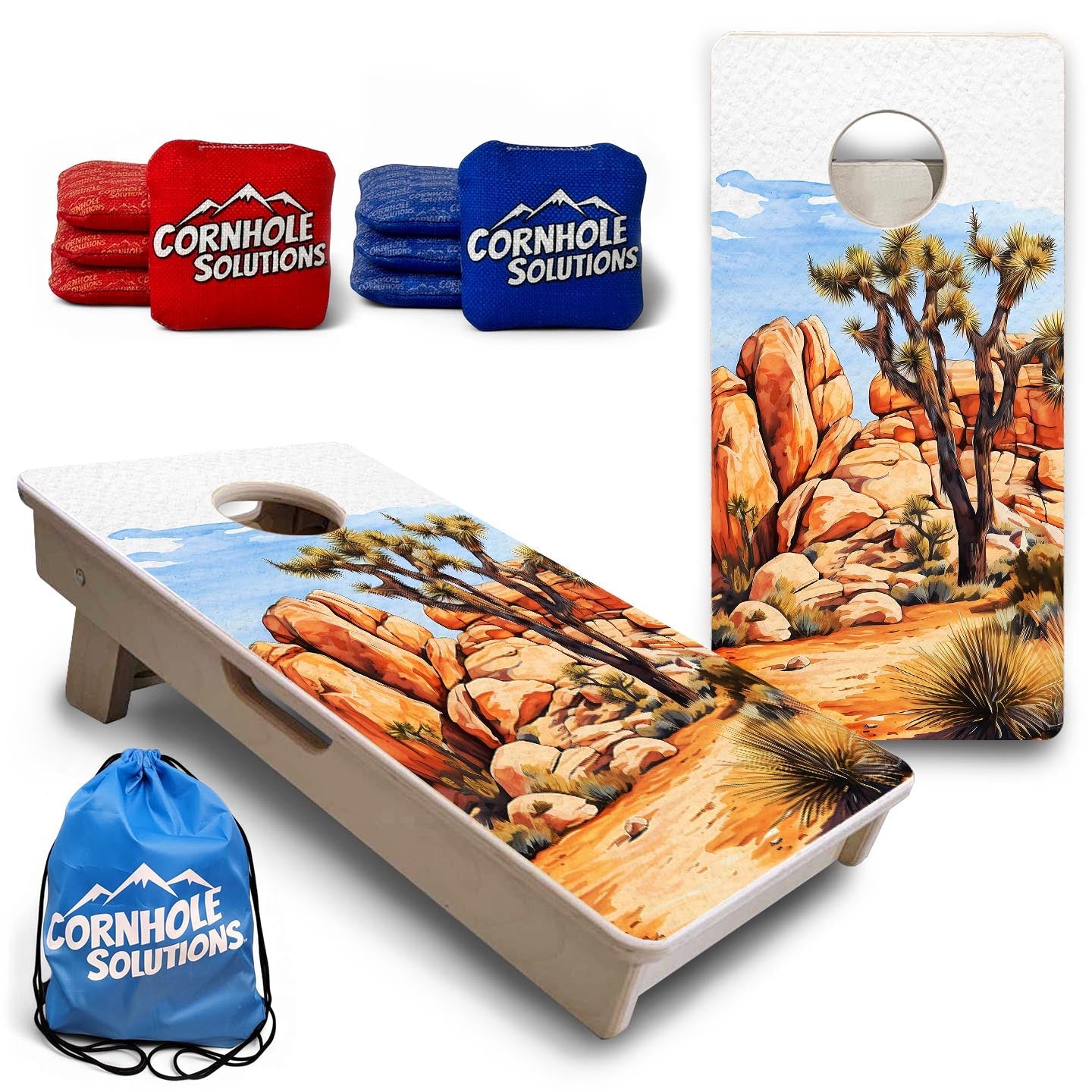 Joshua Tree - Mini or Vacation Size Boards by Cornhole Solutions, custom cornhole board main product photo