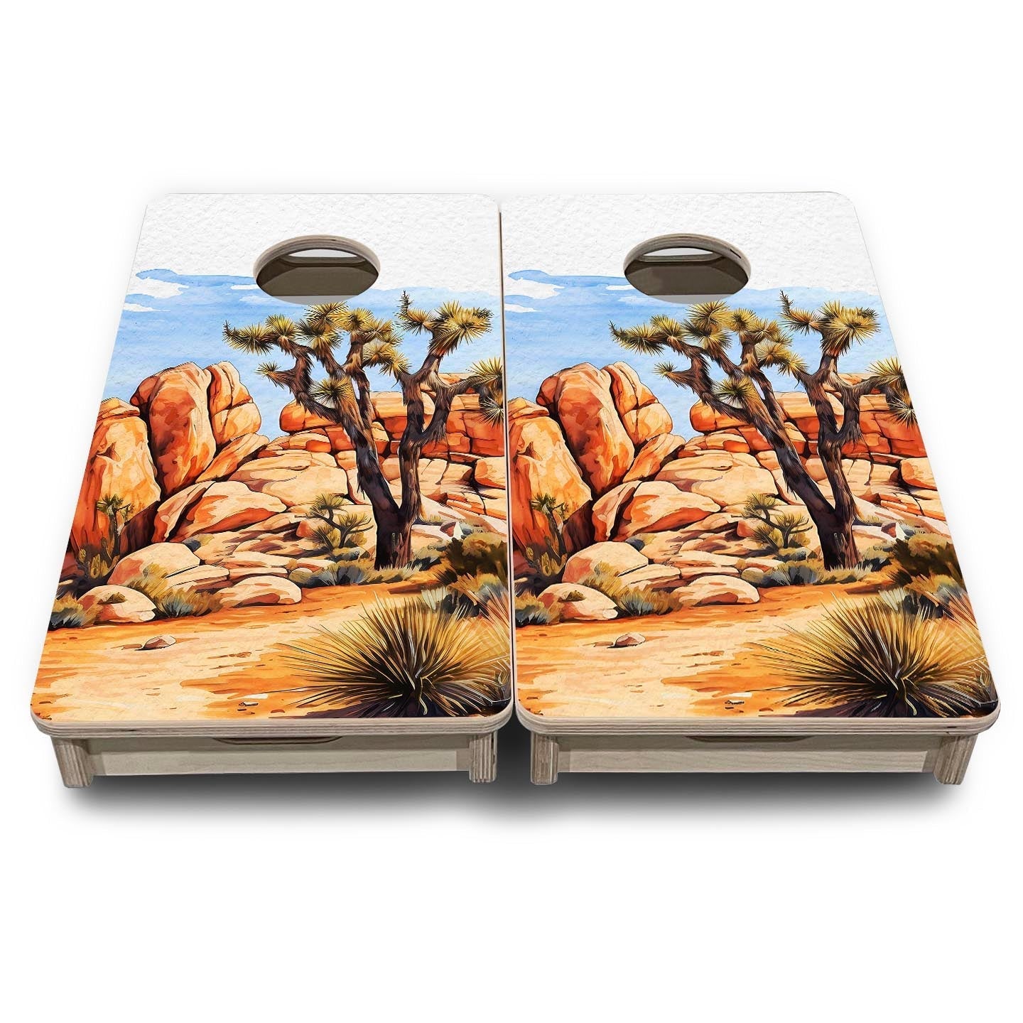 Joshua Tree - Mini or Vacation Size Boards by Cornhole Solutions, custom cornhole board detail photo 2