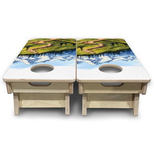Olympic - Mini or Vacation Size Boards by Cornhole Solutions, custom cornhole board detail photo 4
