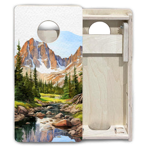 Rocky Mountains - Mini or Vacation Size Boards by Cornhole Solutions, custom cornhole board detail photo 6