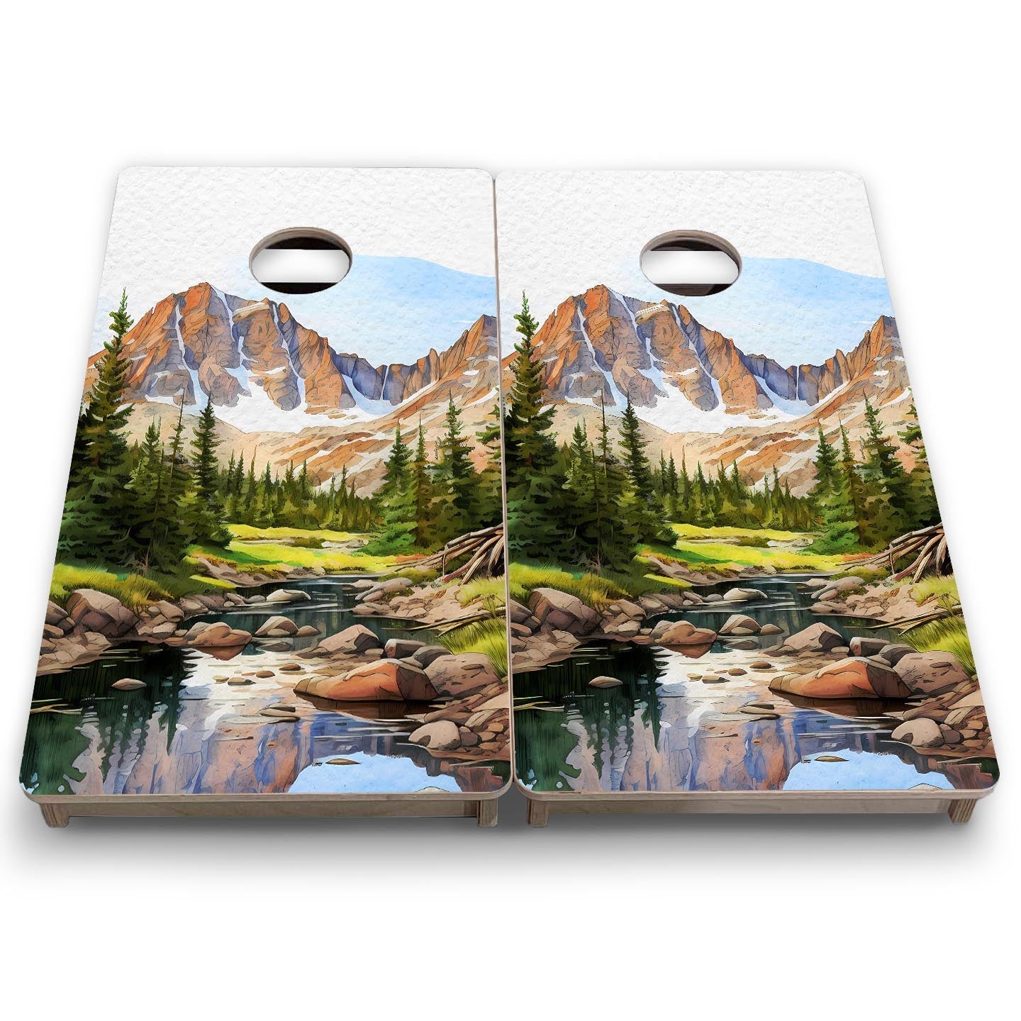 Rocky Mountains - Mini or Vacation Size Boards by Cornhole Solutions, custom cornhole board detail photo 7