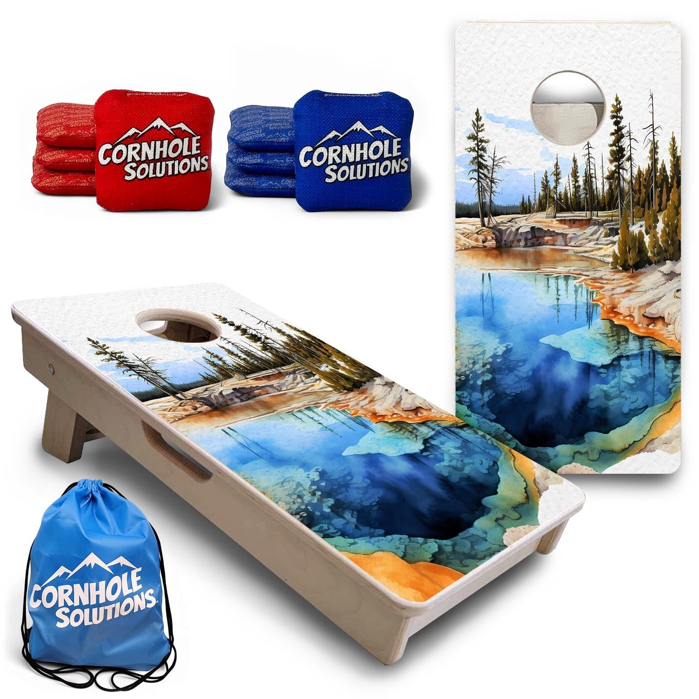 Yellowstone - Mini or Vacation Size Boards by Cornhole Solutions, custom cornhole board main product photo
