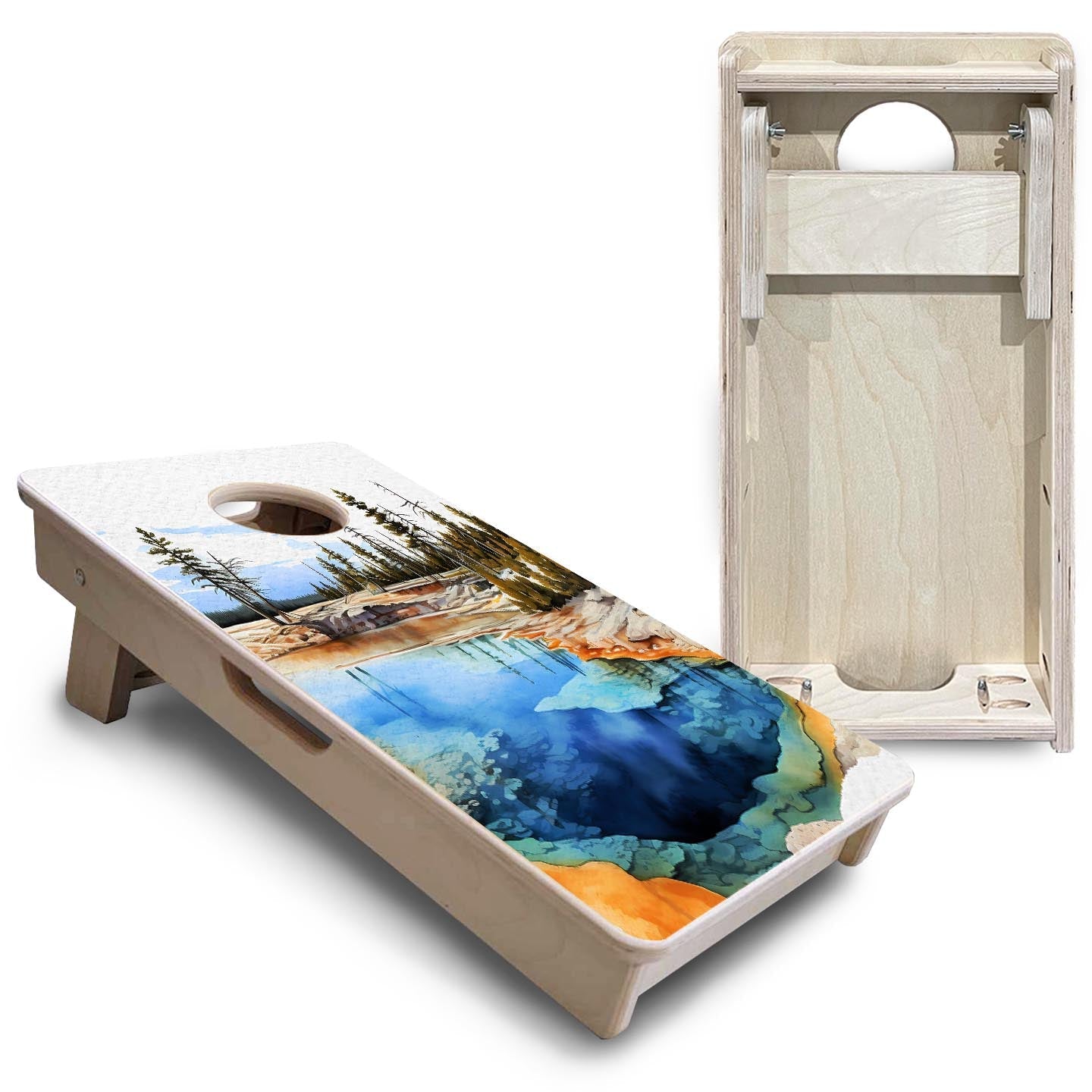 Yellowstone - Mini or Vacation Size Boards by Cornhole Solutions, custom cornhole board detail photo 5