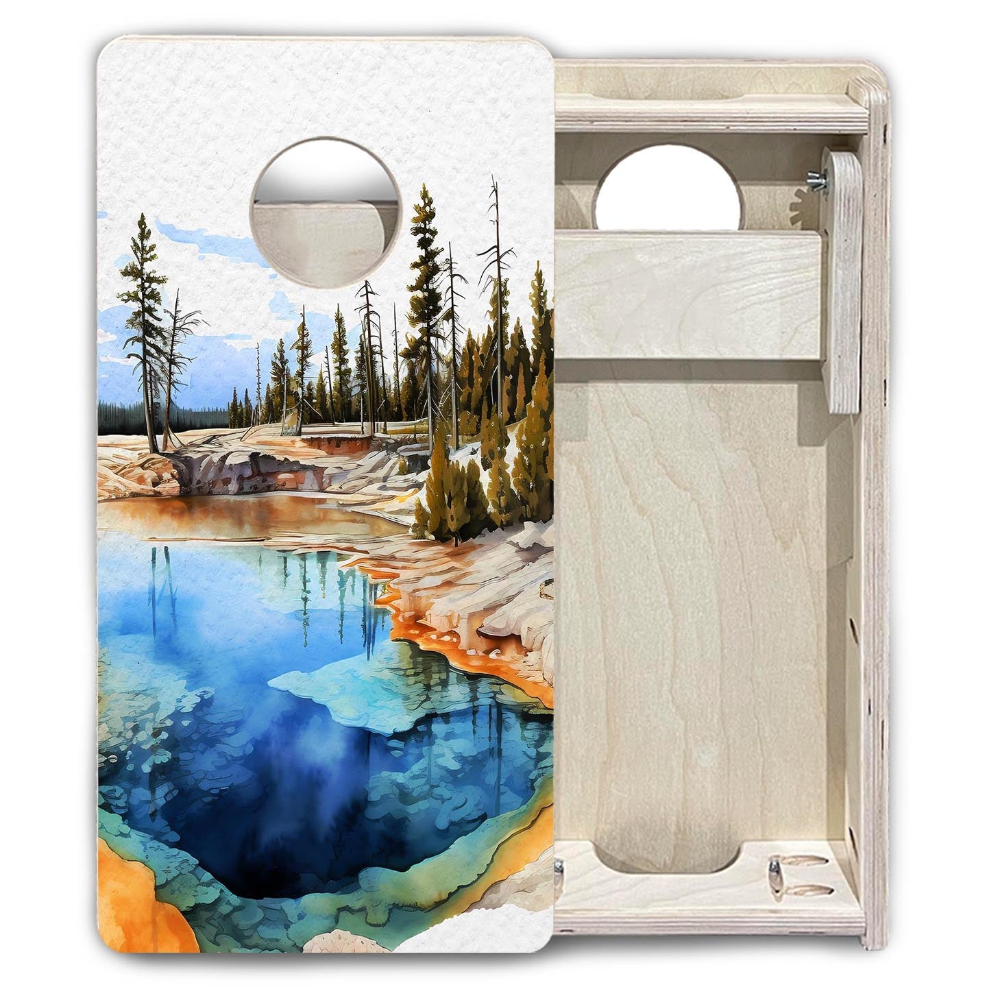 Yellowstone - Mini or Vacation Size Boards by Cornhole Solutions, custom cornhole board detail photo 6