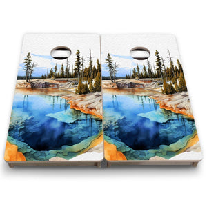 Yellowstone - Mini or Vacation Size Boards by Cornhole Solutions, custom cornhole board detail photo 7