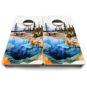 Yellowstone - Mini or Vacation Size Boards by Cornhole Solutions, custom cornhole board detail photo 9
