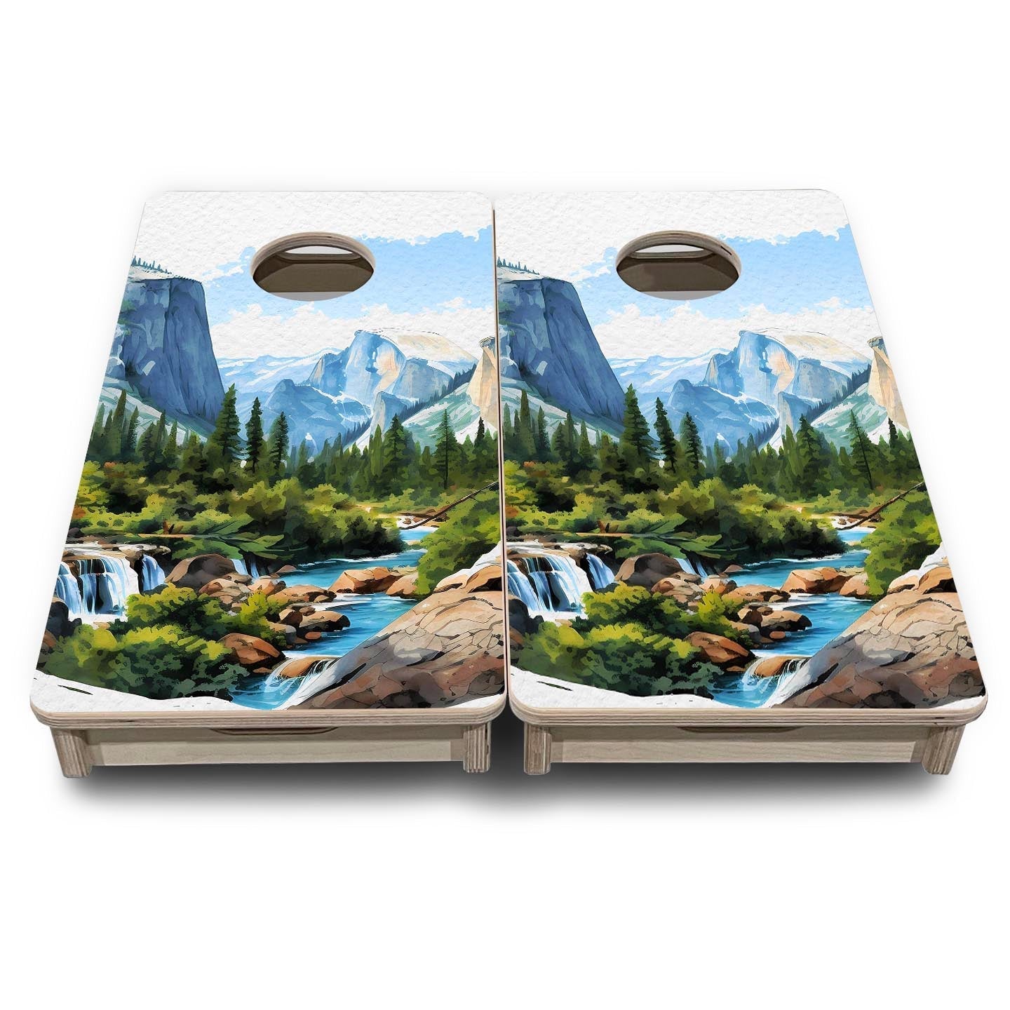 Yosemite - Mini or Vacation Size Boards by Cornhole Solutions, custom cornhole board detail photo 2