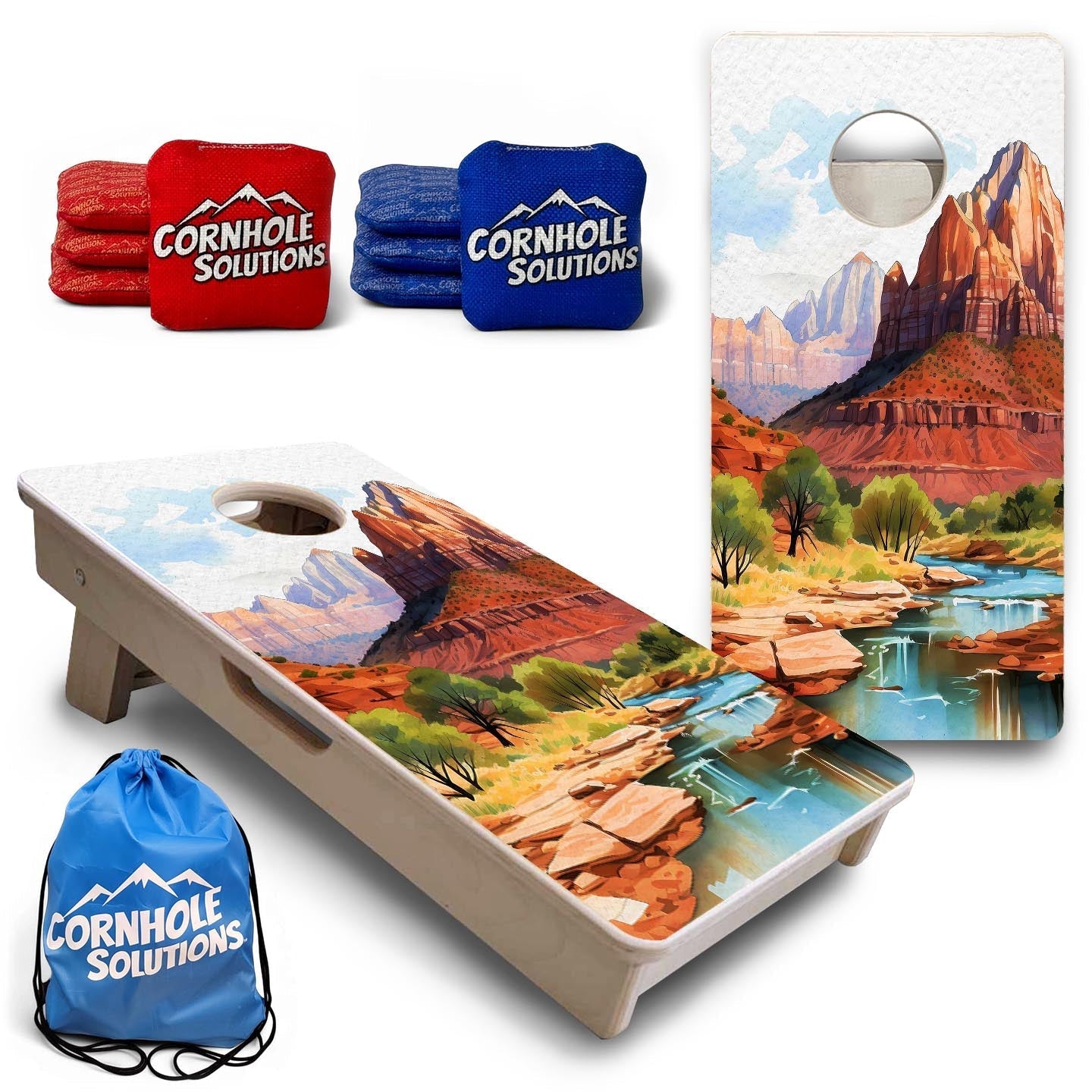 Zion - Mini or Vacation Size Boards by Cornhole Solutions, custom cornhole board main product photo