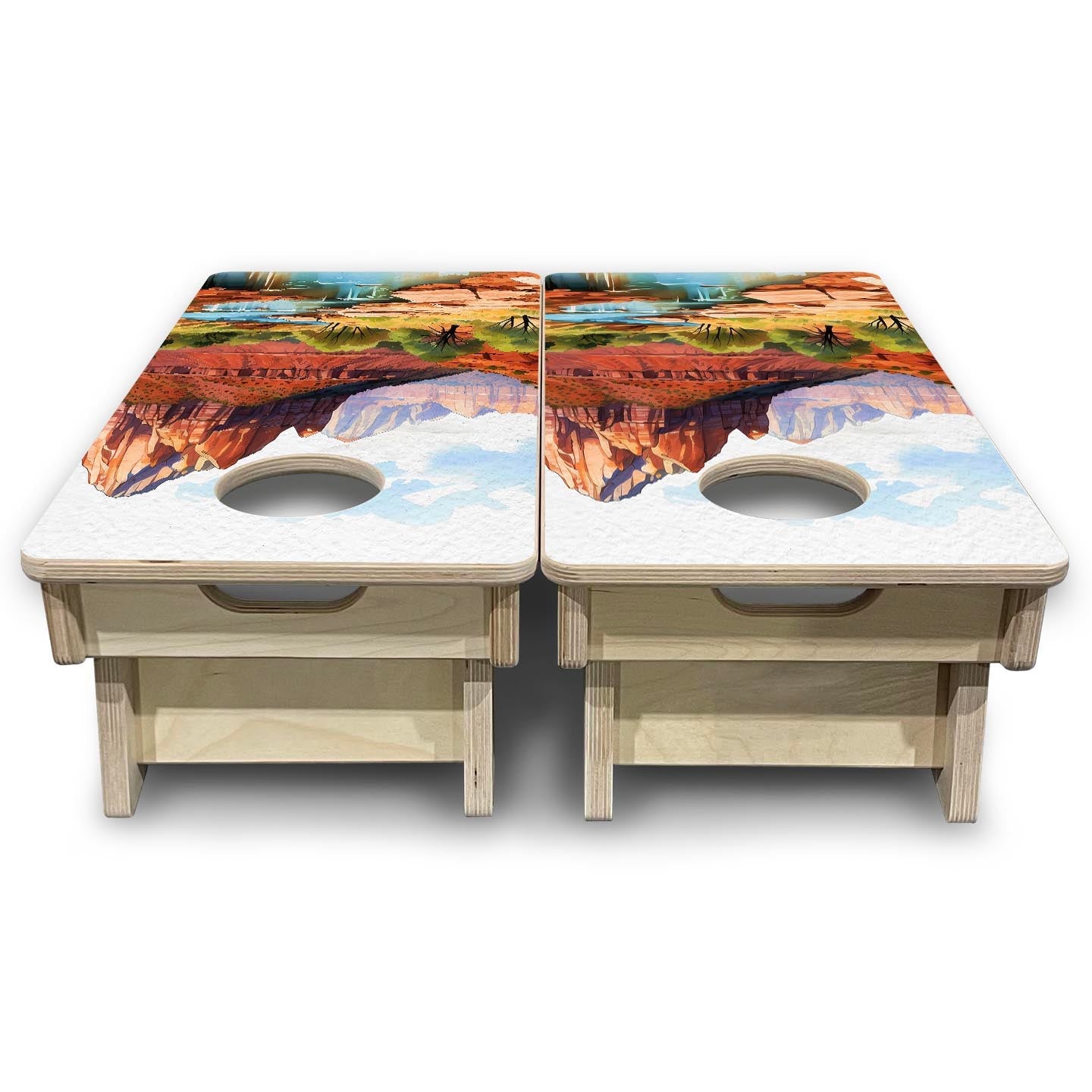 Zion - Mini or Vacation Size Boards by Cornhole Solutions, custom cornhole board detail photo 4