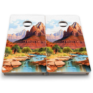 Zion - Mini or Vacation Size Boards by Cornhole Solutions, custom cornhole board detail photo 7