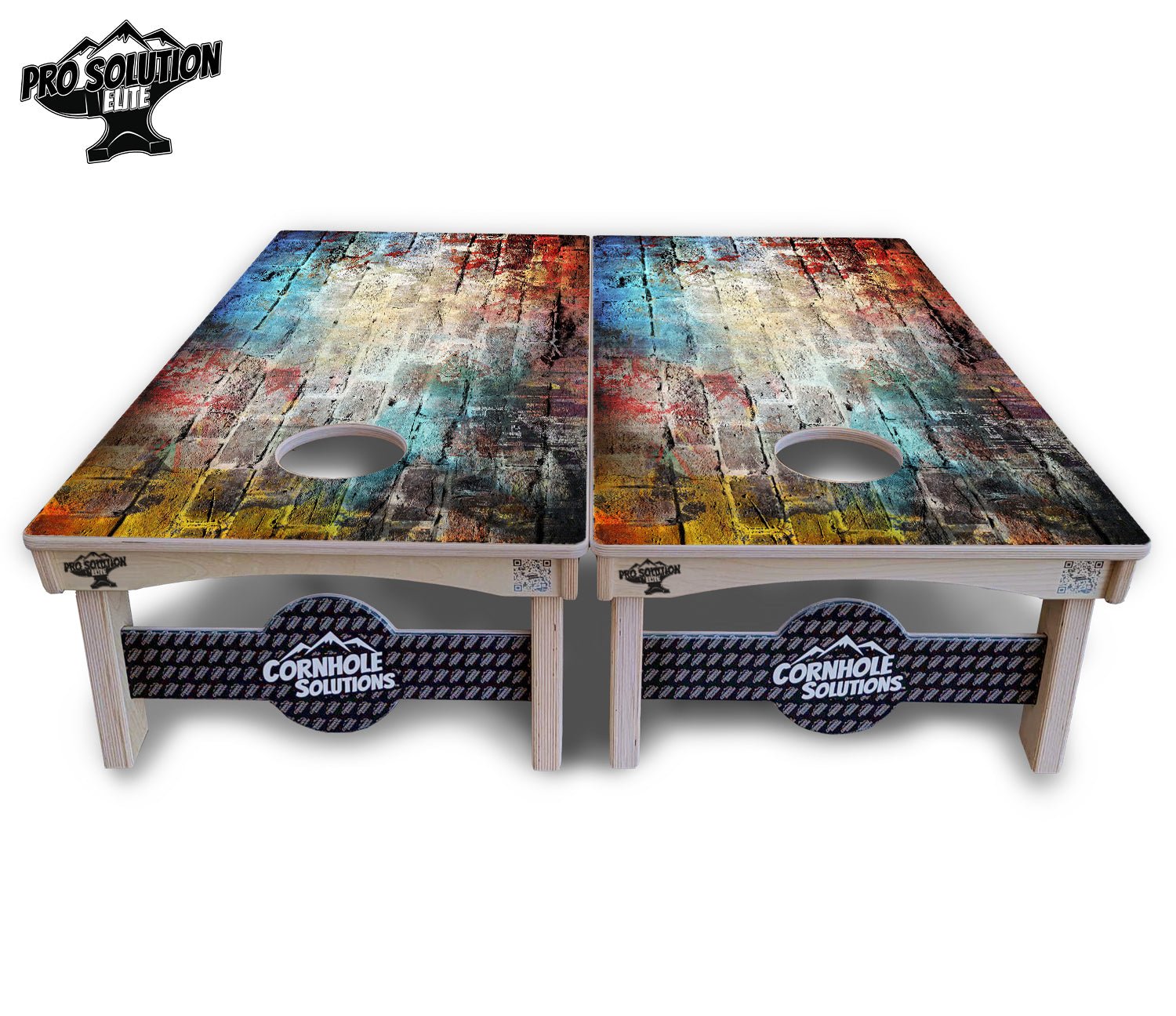 Colorful Brick Cornhole Boards - Pro Solution Elite Series