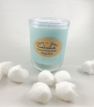 Sleigh Ride soy candle and wax melts by Mam Jam’s Candle Company