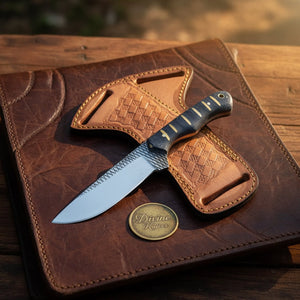 Black Infused Resin Rasp Cowboy Knife by Divine Knives, product view 4