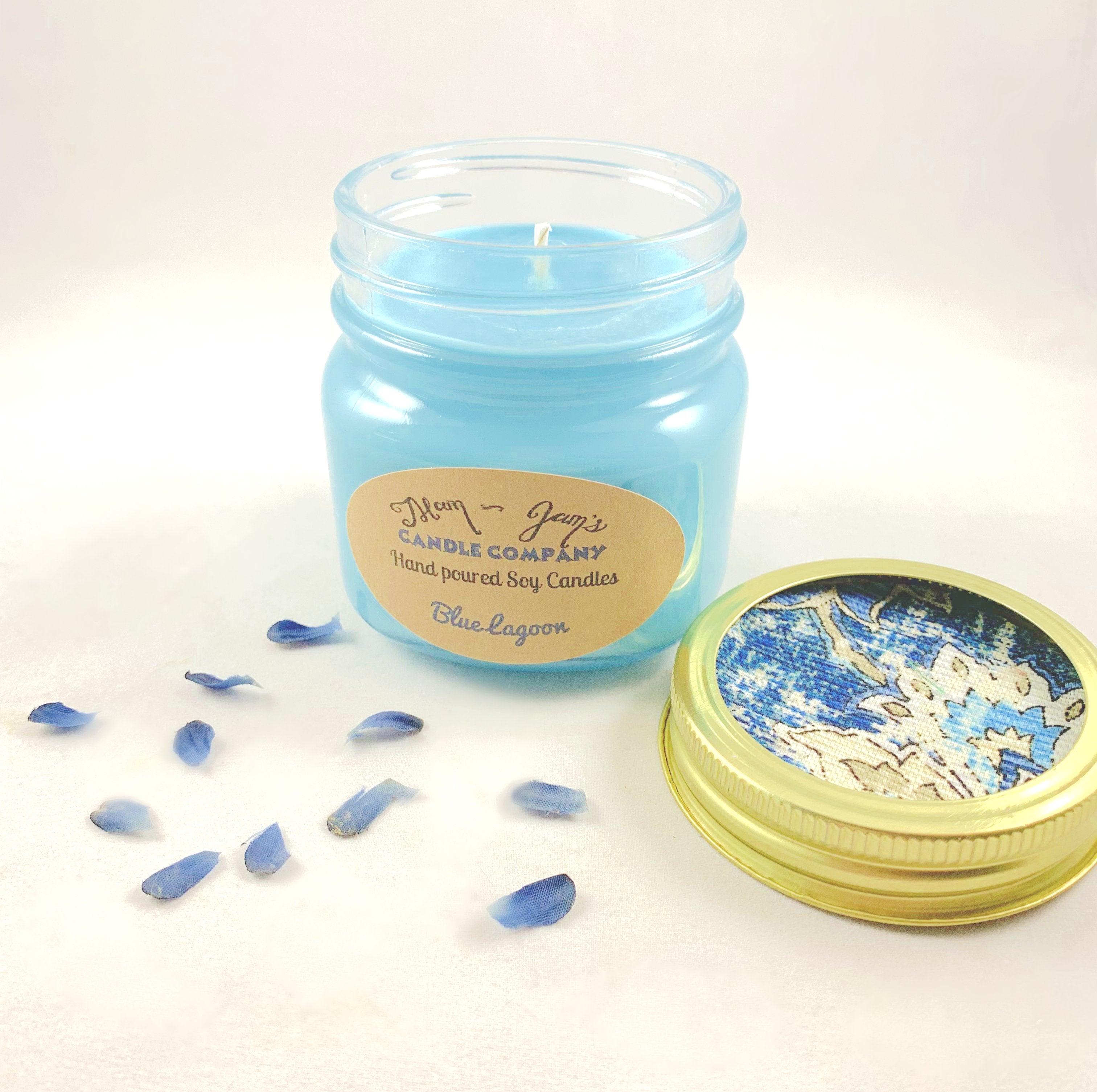 Blue Lagoon soy candle and wax melts by Mam Jam’s Candle Company, detail image 2